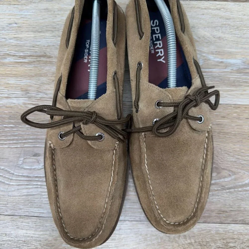 Sperry Top Sider Tan Suede Boat Shoes Men's Size 11.5